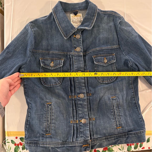 J. Crew Women's Classic Jean Jacket Blue Denim Trucker Size Large - Picture 8 of 10